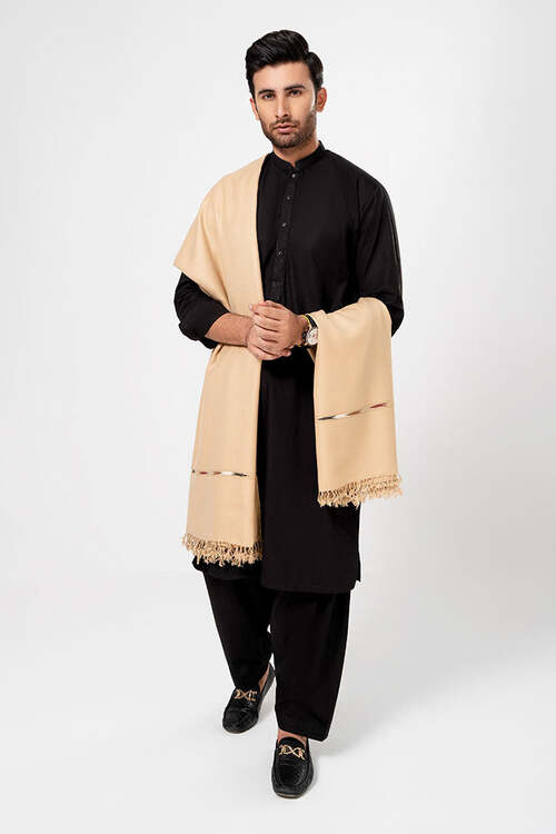 Lightweight Shawl Pakistan – Skin Color Wool Shawl for Men – Sarwat Shawls