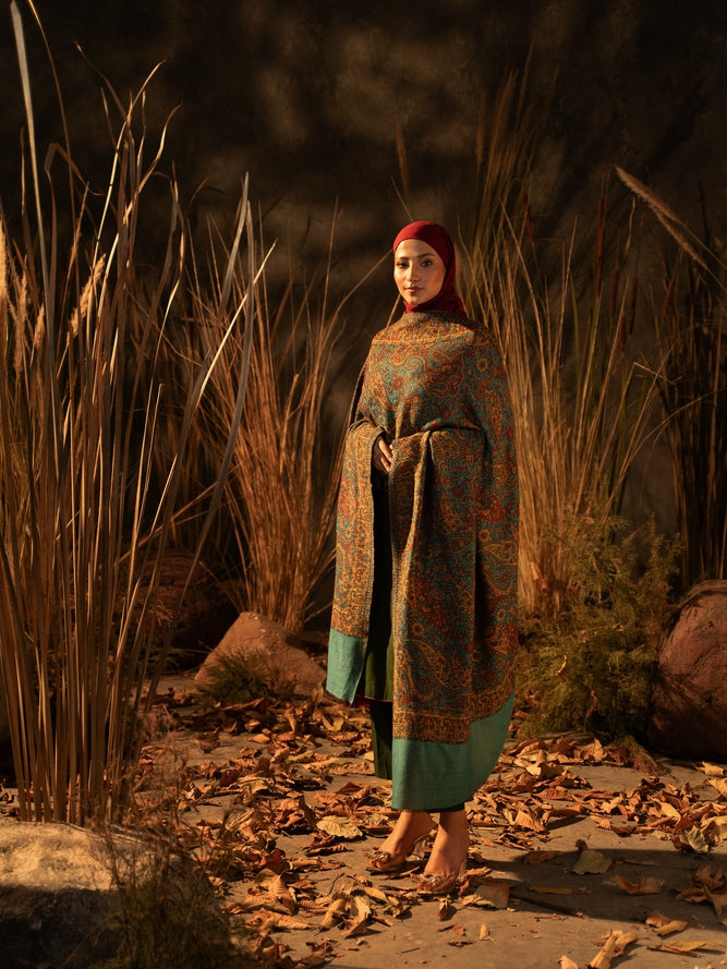 Kaani Pashmina Luxury Shawl Dark Base