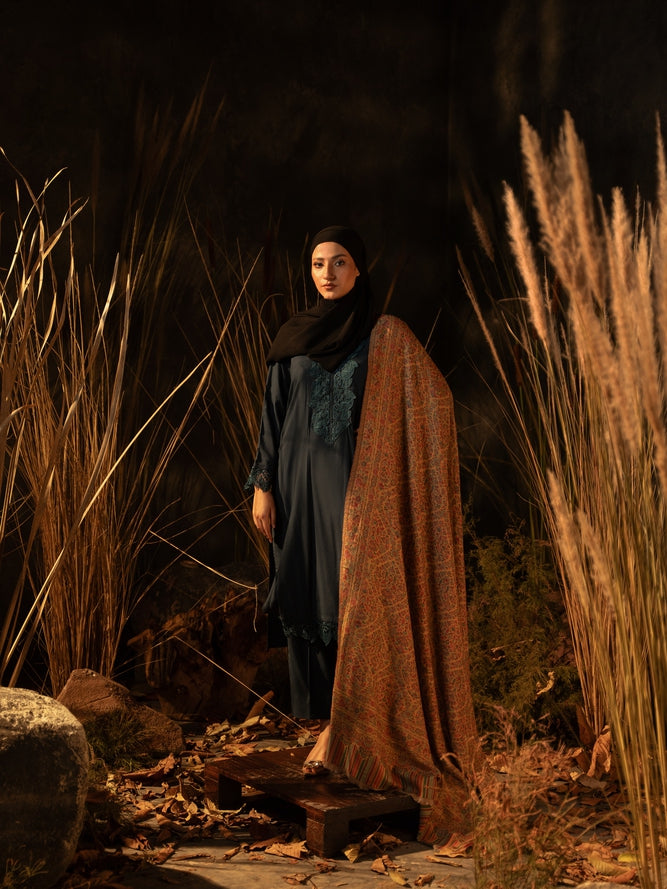 Kaani Pashmina Luxury Shawl Mustard