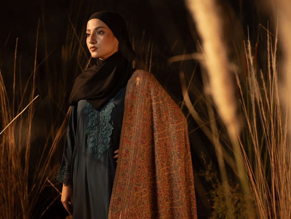 Kaani Pashmina Luxury Shawl Mustard