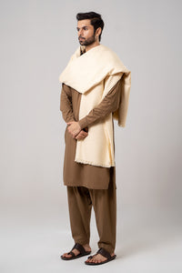 Self Border Kashmiri Shawl light