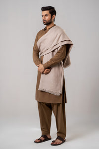 Self Border Kashmiri Shawl