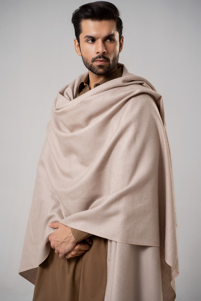 Self Border Kashmiri Shawl