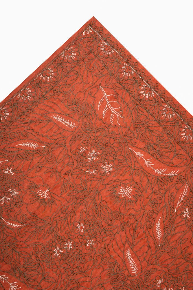 Kashmiri Floral Jaal Vibrant Red