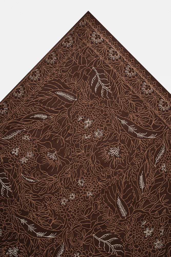 Kashmiri Floral Jaal Dark Brown