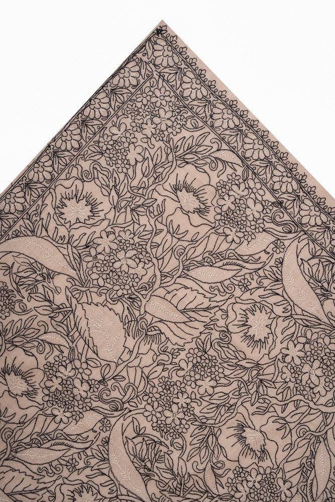 Kashmiri Floral Jaal Brown