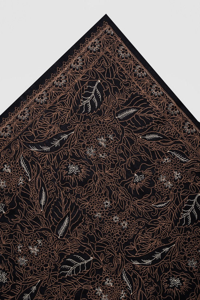 Kashmiri Floral Jaal Black