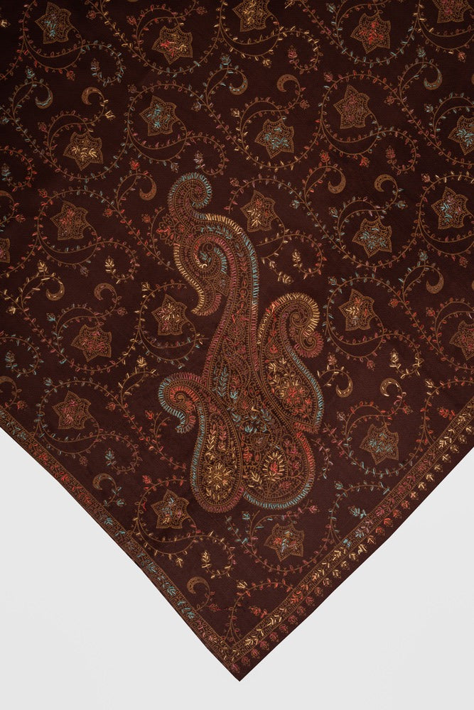 Multicolor Tradition Needle Jaal Dark Brown