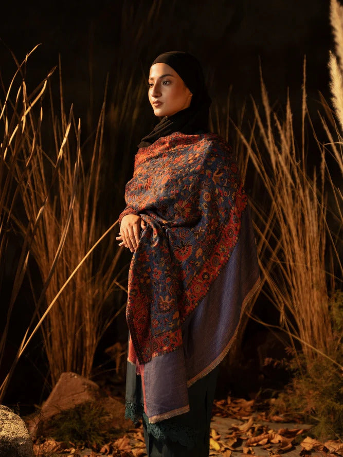 Kaani Pashmina Double-Sided Black