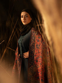 Kaani Pashmina Double-Sided Black